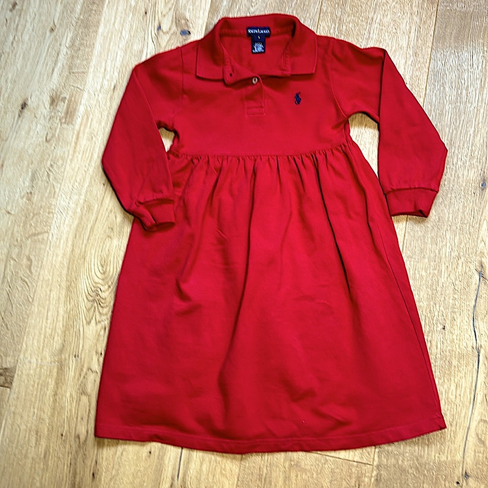 Ralph Lauren red L/Sleeve dress size 5